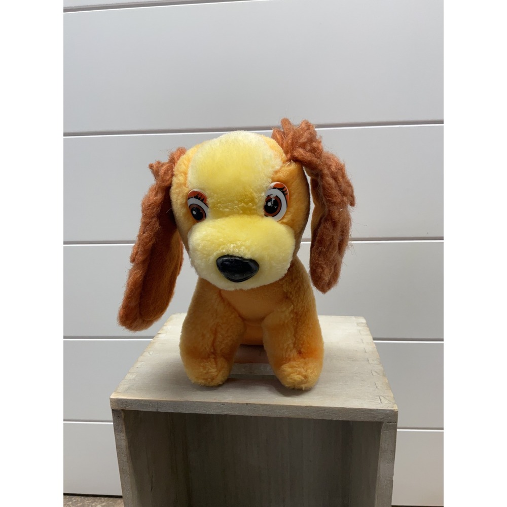 Vintage Walt Disney Productions Lady and the Tramp Lady Plush Dog 7 Inch